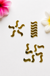 Limited Edition Golden Wave Shape Mirror Pieces for Lippan Art-ex-30