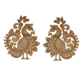 Decorative Peacock Shape MDF Cutout (Left & Right Pair)-689