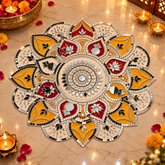 Transparent Paper Mirror Rangoli – Ready-Made Decorative Mirror Rangoli for Décor ST-39