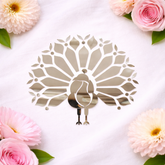 Fancy silver peacock shape mirror mor-1419