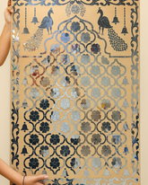 Mandir Background Frame (with mirrors)-476