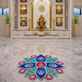 Rangoli cutout for decoration with mirror-490