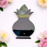 Kalash shape silver mirror for Lippan art, festive decoration, rangoli designs, mirror work crafts, and DIY art projects.