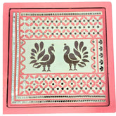 Lotus Petal Peacock Design Diya Holder 3-D (Ready Piece) - BAPS-60