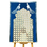 Peacock Arch Mirror Work MDF Backdrop (Ready Piece) - BAPS-75