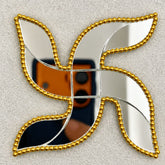 Ready Made Mirror Swastik Wall Décor ST-34