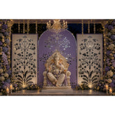 Tree Mirror Stage Backdrop Set for Wedding, Reception & Event Decoration (only mirror & stencil)-BAPS-23