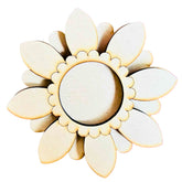 Sunflower Shape MDF Candle Holder-783