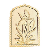 Flower Design Jharokha MDF Cutout with mirrors - 607
