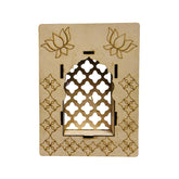 Mdf jharokha candle holder with mirrors - 539