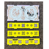 Premarked Peacock Design MDF Tray with Mirror Work-628