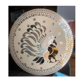 Fancy silver peacock shape mirror M-1215 (only mirror)