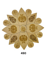 Rangoli cutout for decoration with mirror-490