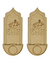 Mdf fancy flute shape candle holder-488