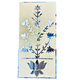 Elegant lotus floral mirror wall panel with intricate silver mirror detailing and handcrafted decorative artwork.