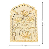 Floral Jharokha MDF Cutout with mirrors - 608