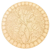 Premarked Lotus Design MDF Board With Mirror(3D Square Mirror)-636