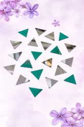 Triangle shape silver mirrors for art (5mm to 38mm)