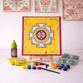 Premarked Shree Yantra MDF Cutout (with mirrors) Diy Kit -646