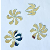 Pinwheel Flower Shape Craft Mirror Set–Ex-60