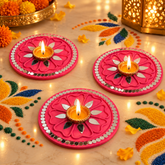 Ready-Made Round Mirror Décor Piece (Ready Piece)- BAPS-111