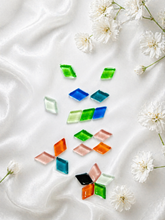 Mix Color Small Size Glossy Diamond Shape Glass Mosaic Tiles-699