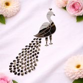 Fancy silver peacock shape mirror M-1170-R