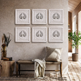 Premarked MDF Peacock Wall Decor Frame with Mirror Design-726 (2 pieces )