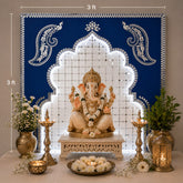 Peacock Jharokha Design MDF with Mirror for Lippan Art & Wall Décor - 839