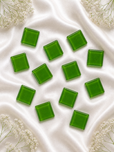 SQUARE SHAPE MANTIS GREEN BRIGHT COLOUR MOSAIC TILES-537