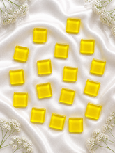 Glossy Square Bright Yellow Colour Mosaic Tiles-569