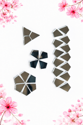 Geometric Triangle Mirror Craft Set for Lippan Art & DIY Decorations-1409