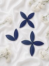 Glossy Dark Purple Mosaic Tiles Leaf Shape-735