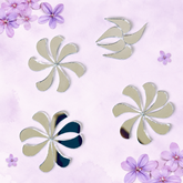 Pinwheel Flower Shape Craft Mirror Set–Ex-60