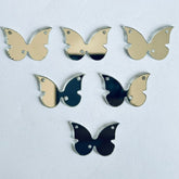 Silver & golden Acrylic Butterfly Mirror for Fabric Embroidery ( with holes ) A-213