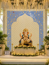 Fancy Lotus & Floral Arch Mirror Backdrop (Ready Piece) - BAPS-19