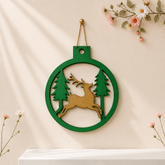 MDF Reindeer with Trees Hanging Craft Ornament-642