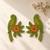 Decorative Parrot & Floral MDF Cutout Pair (Left & Right)-686