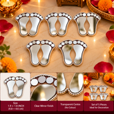 Ready Made Mirror Pagli Pair for Pooja, Entrance & Festive Home Decor ST-76