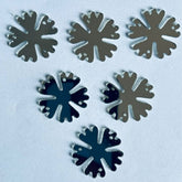 Silver & golden Acrylic Floral Splash Mirror for Fabric Embroidery ( with holes ) A-214