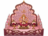 MDF Temple Sihasan Base for Lippan Art & Mirror Work (MDF with mirror)-833