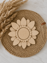 Sunflower Shape MDF Candle Holder-783