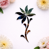 Elegant Petal Flower Stem Shape Silver Mirror-1401