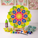 Kalash Rangoli MDF Wall Decor (with mirrors) Diy Kit -652