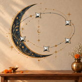 Ready-Made Star Shape Mirror Design on Transparent Sheet for Lippan Art ST-47