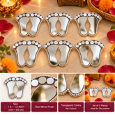 Ready Made Mirror Pagli Pair for Pooja, Entrance & Festive Home Decor ST-76
