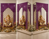 Peacock Jharokha Mirror Work – (Ready Piece)4 * 5.5 feet( Side Penal) 4 * 5.5 feet ( Center ) -BAPS-66