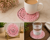 Mandala Pattern MDF Tea Coaster Mirror Work-787