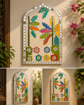 Designer Floral Jharokha with mirrors - 623