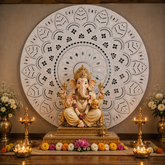 Premarked Mandala MDF Board for Lippan Art & Mirror Work-781